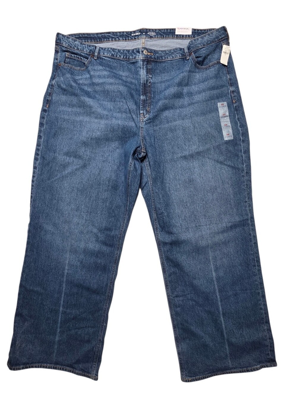 NWT Old Navy Sky-Hi Wide Leg Jeans 26 Extra High Rise Medium Wash